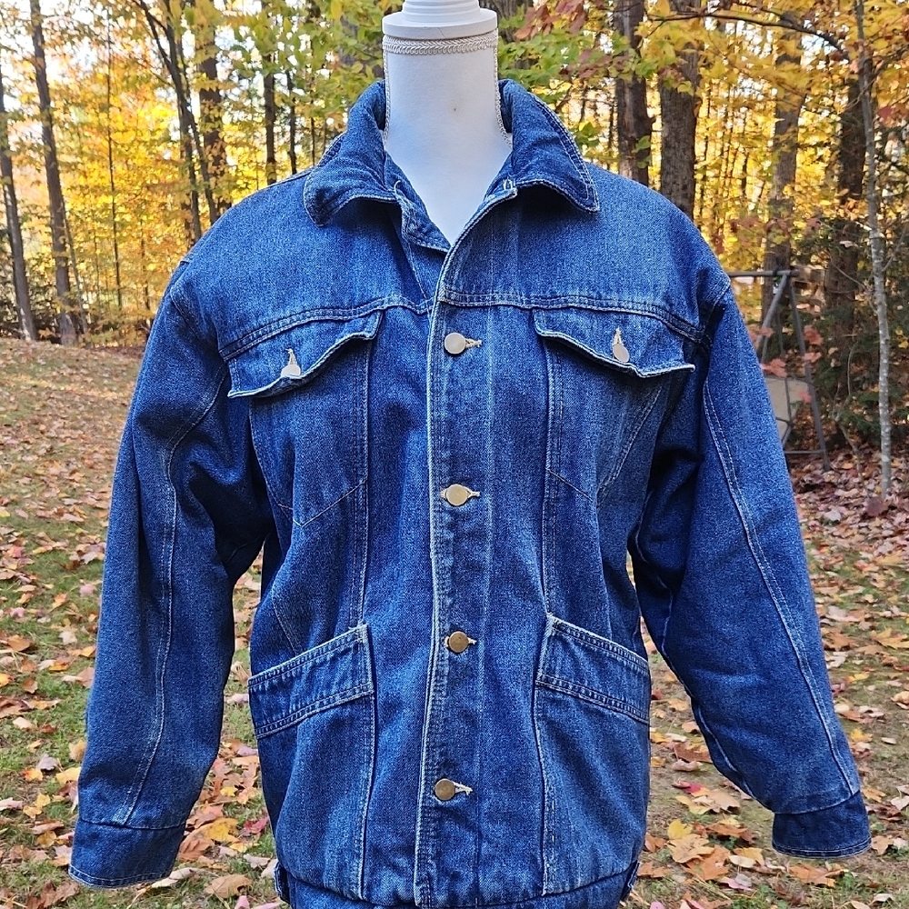 Pan Asia Sherpa Lined Vintage Bkue Denim Winter Trucker Jacket